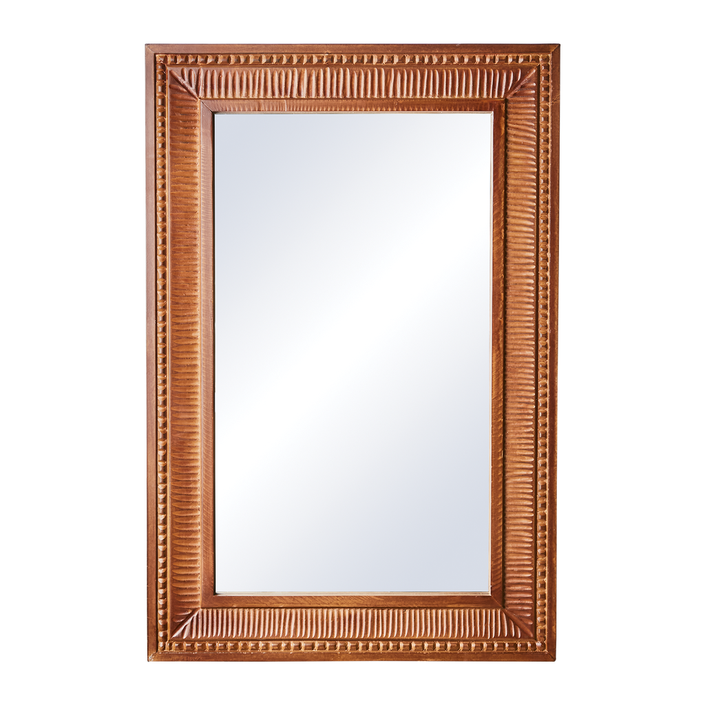 CARVE spegel, rektangulär brun 60x90 cm