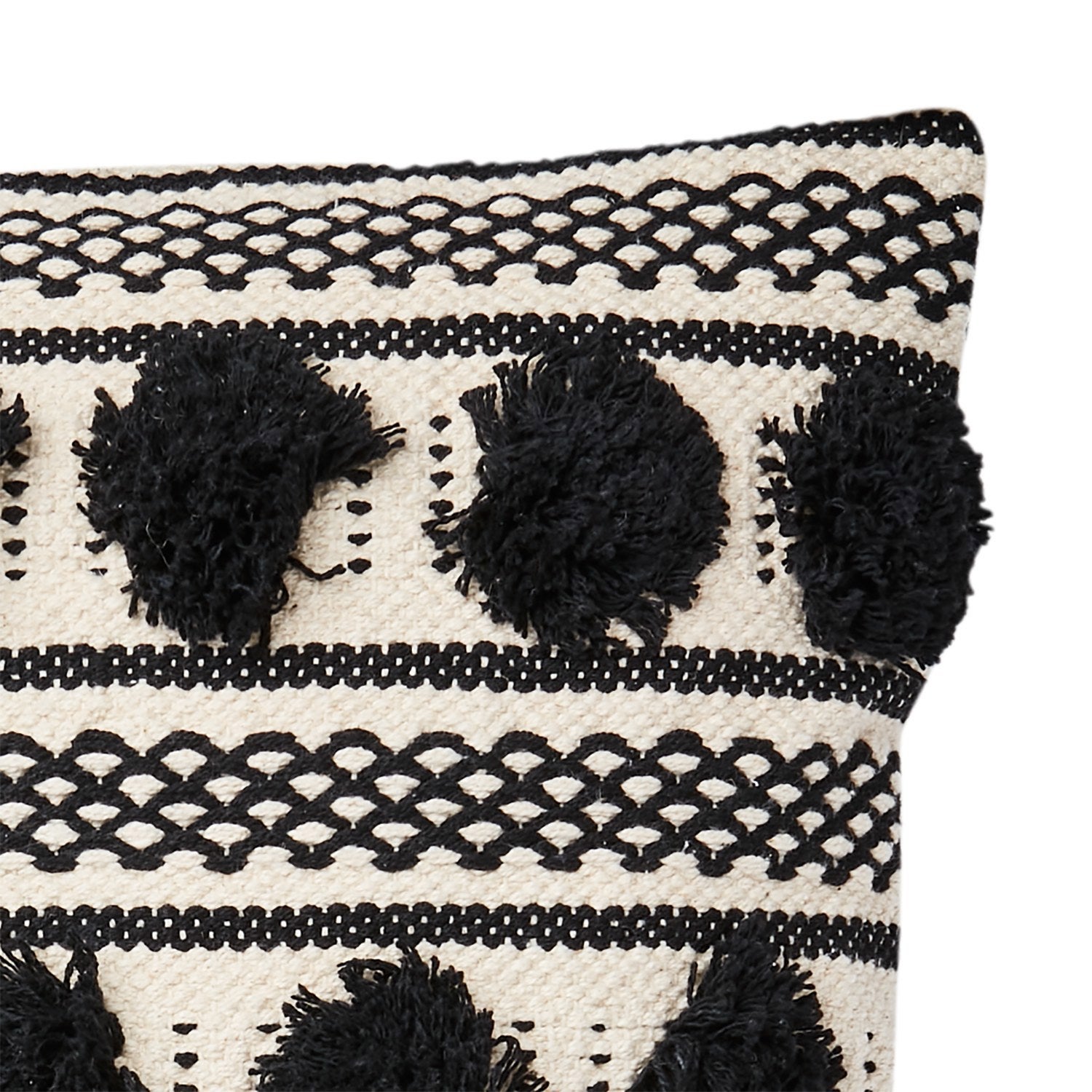 MINNA Kuddfodral, Svart/elfenben