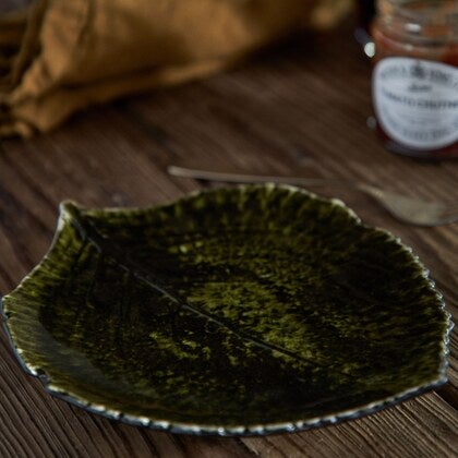 Riviera Hydrangea leaf - forest green 22cm