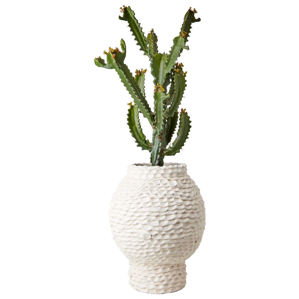 CREAM kruka L Ø31xH42 cm, elfenben