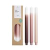 Ljus 3-pack 30cm Dusty Rose Gradient 19h