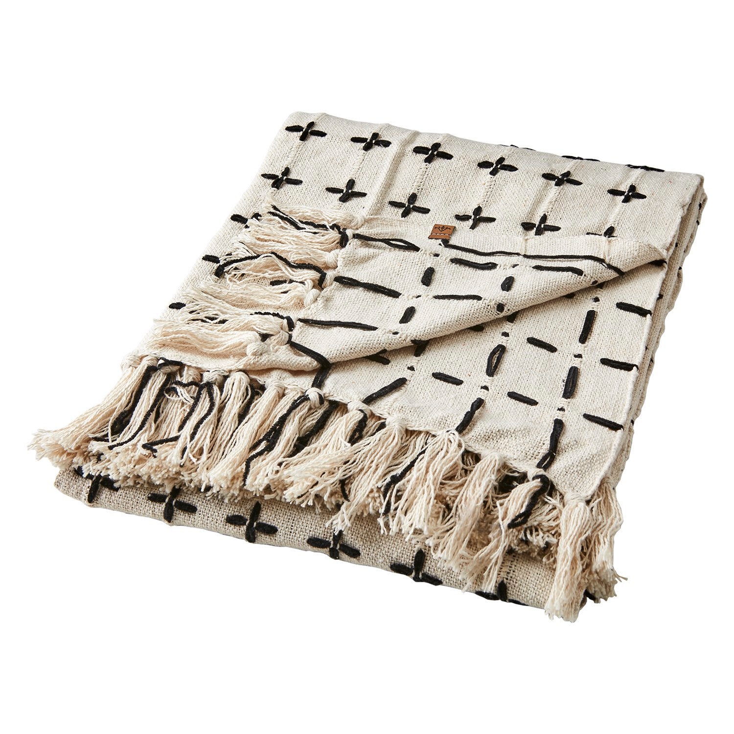 MAJA Filt, Elfenben/svart