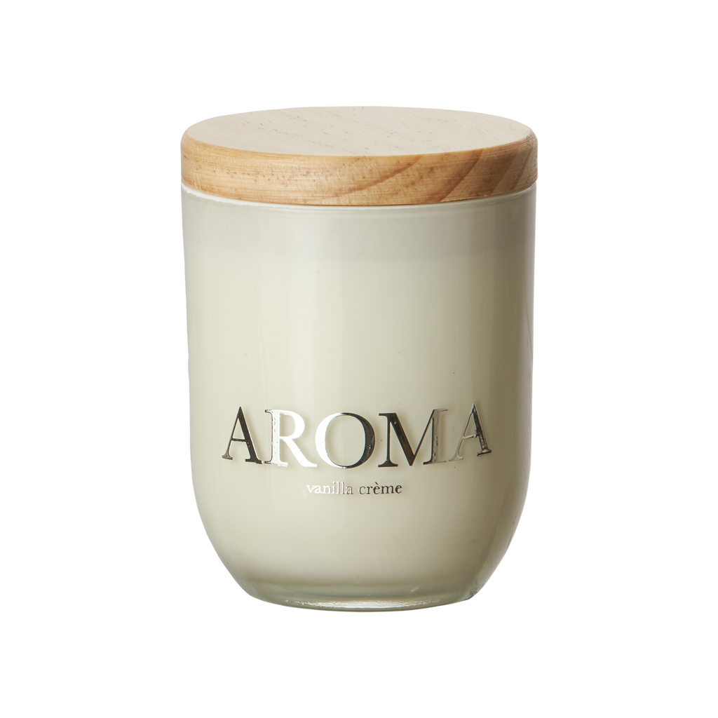 Aroma doftljus i glas AROMA Doftljus S Vanilla cream, Brun/vit