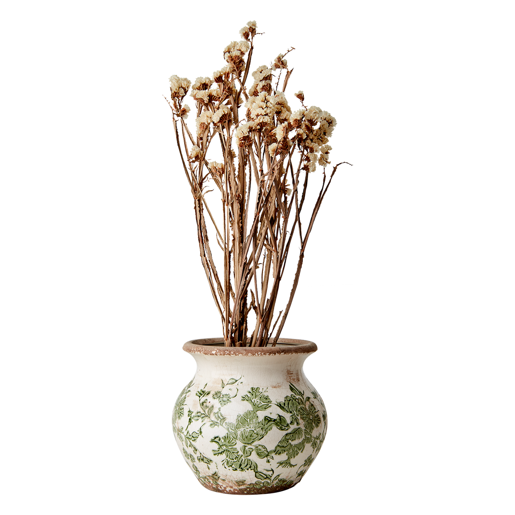 VICTORIA Urna S, Vit/grön