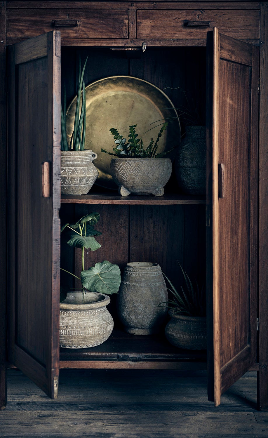 CAMILLE Kruka M, Svart/brun