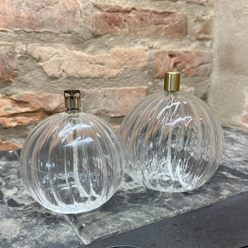 Oljelampa  Elegant klarglas 14cm
