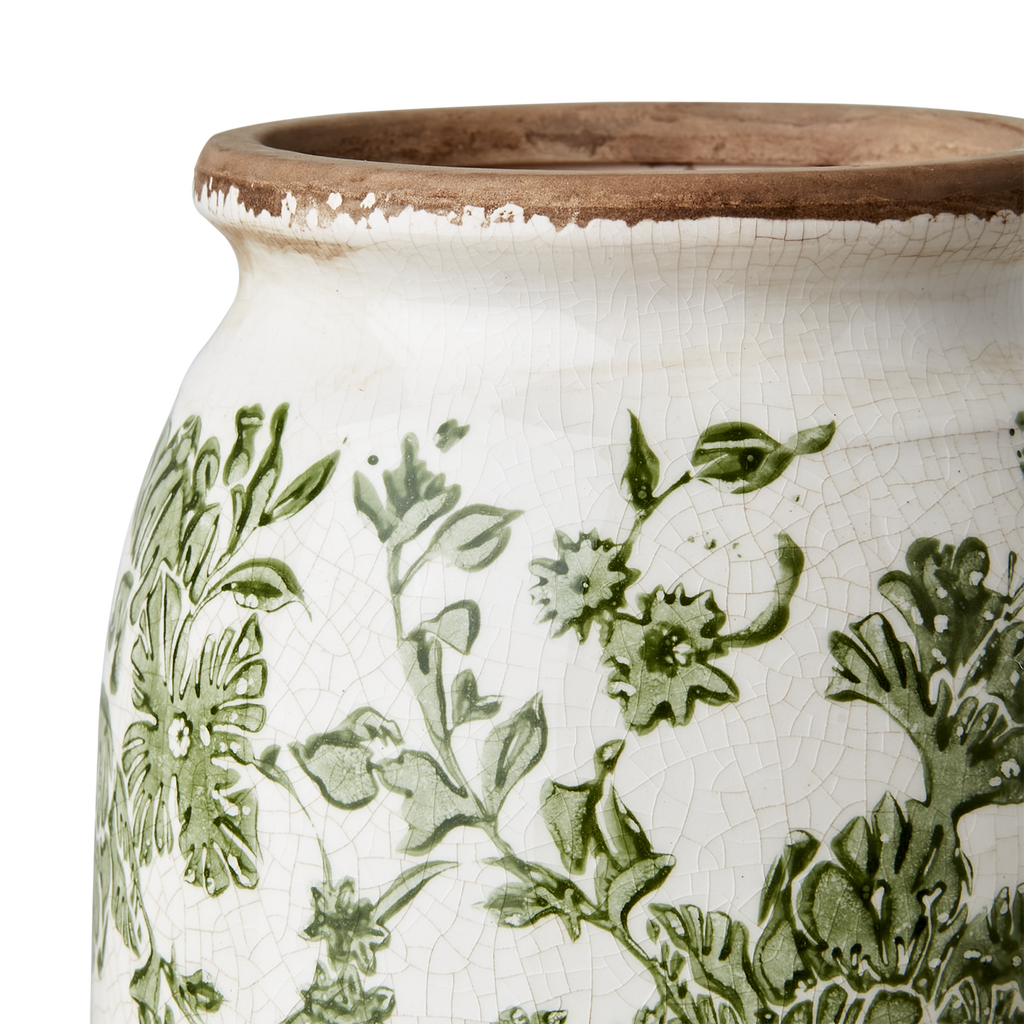 VICTORIA Urna S, Vit/grön