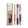 Ljus 3-pack 30cm Dusty Rose Layered 19h