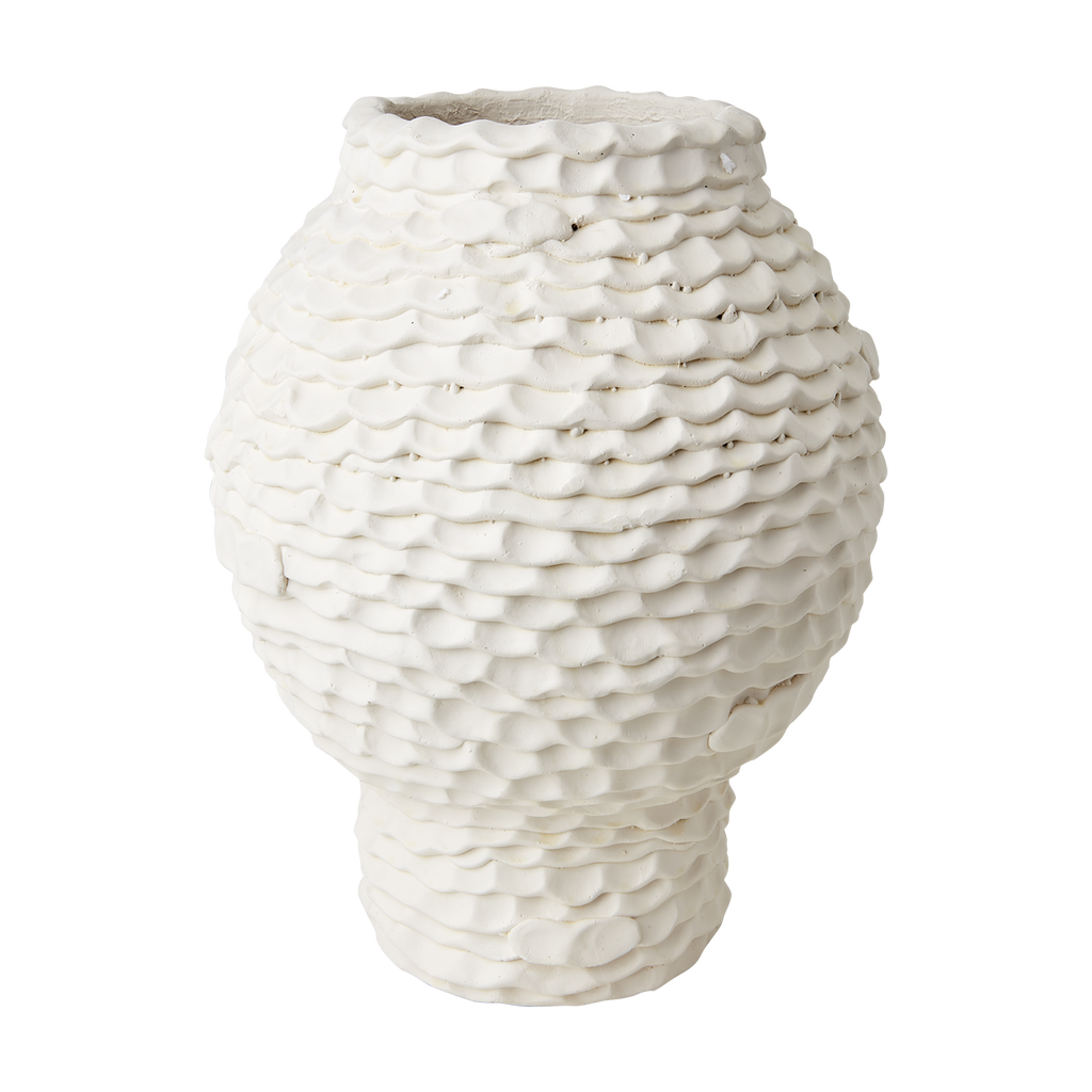 CREAM kruka L Ø31xH42 cm, elfenben