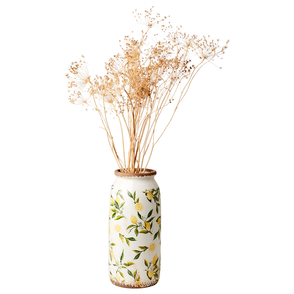 LEMONA Urna M, Vit/grön/gul