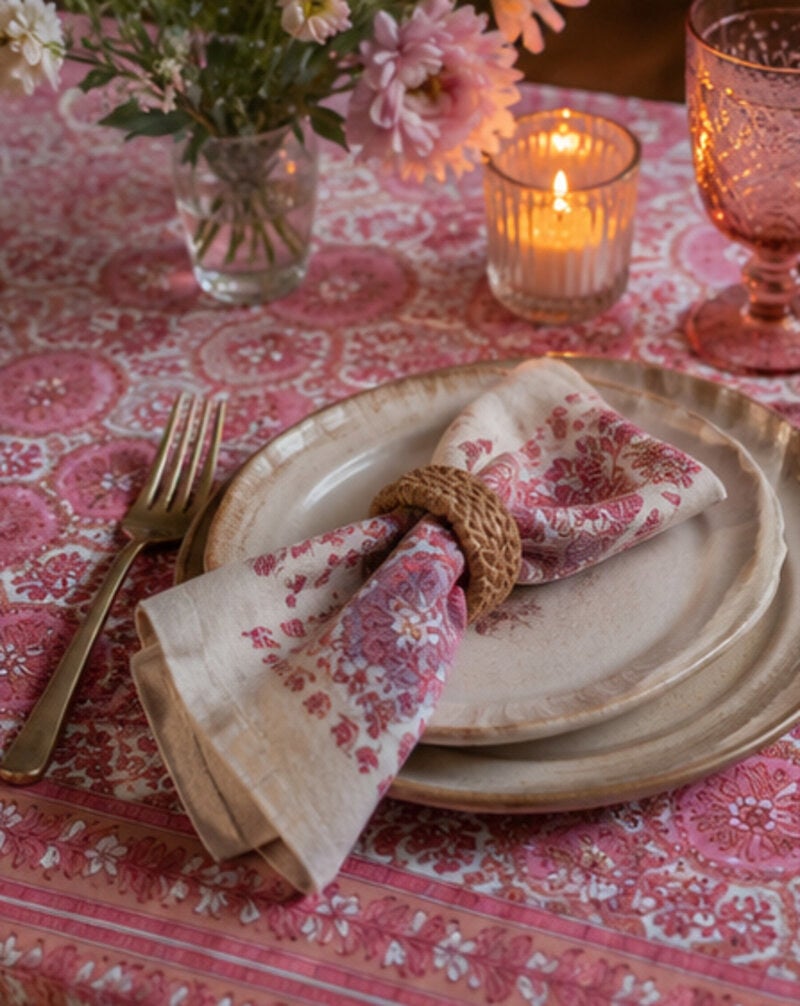 Duk, rosa mönster