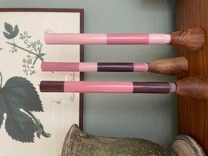 Ljus 3-pack 30cm Dusty Rose Layered 19h