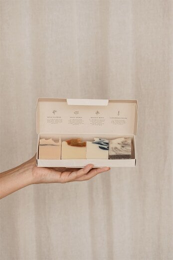 Azur Sample Set | 4 Natural Soap Bars | Handmade