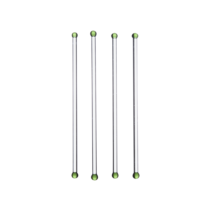 COCKTAIL Drinkpinne, 4-pack, Klar/grön