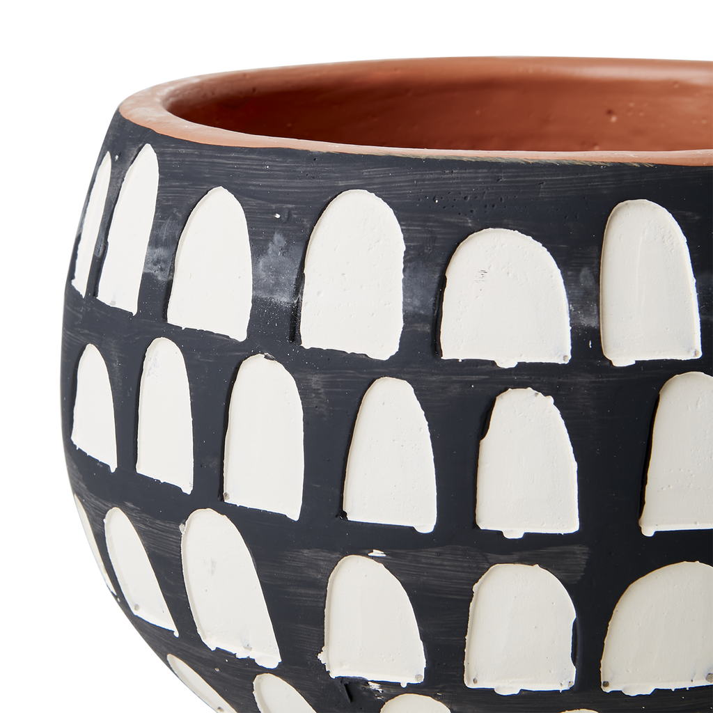 CAMILLE Kruka S, Svart/vit