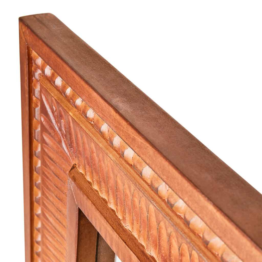 CARVE spegel, rektangulär brun 60x90 cm