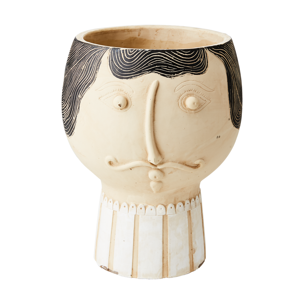 CAMILLE Kruka L, Beige/svart