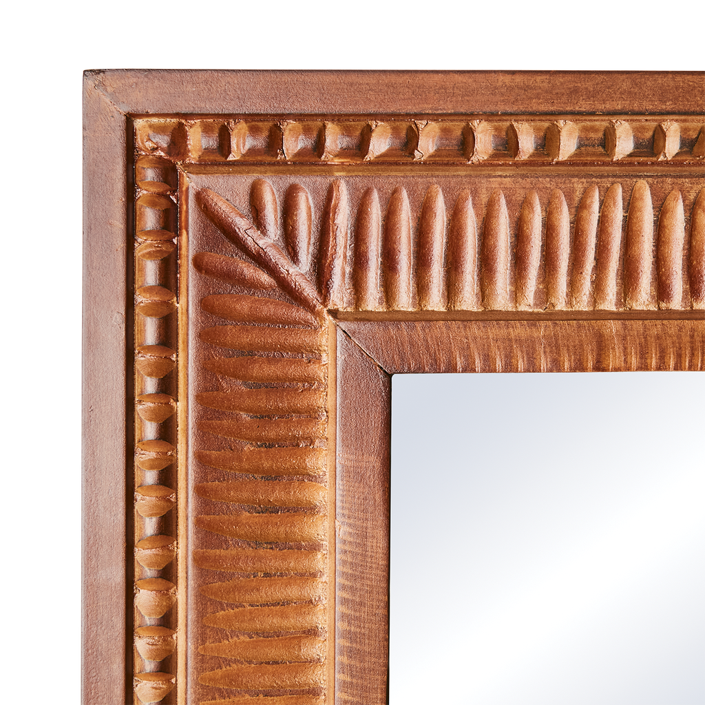 CARVE spegel, rektangulär brun 60x90 cm