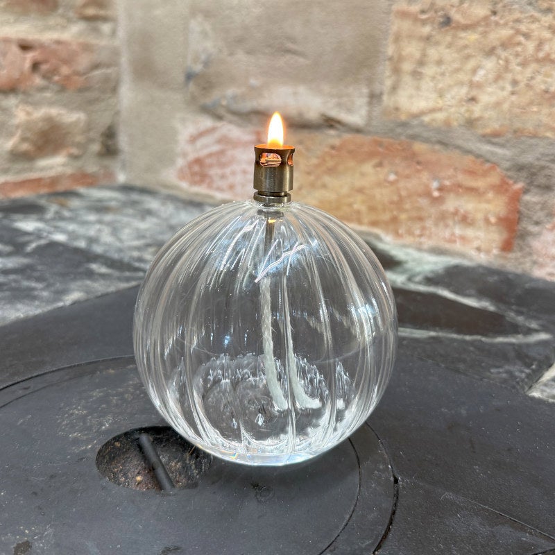 Oljelampa  Elegant klarglas 12cm