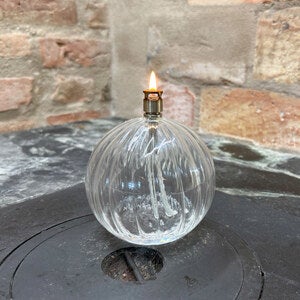 Oljelampa  Elegant klarglas 12cm