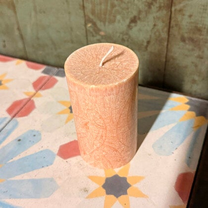 Olivvaxljus Ø6 cm – Sand, 10 cm