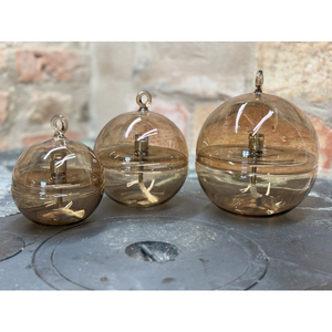 Oljelampa Champagne med lock 10cm