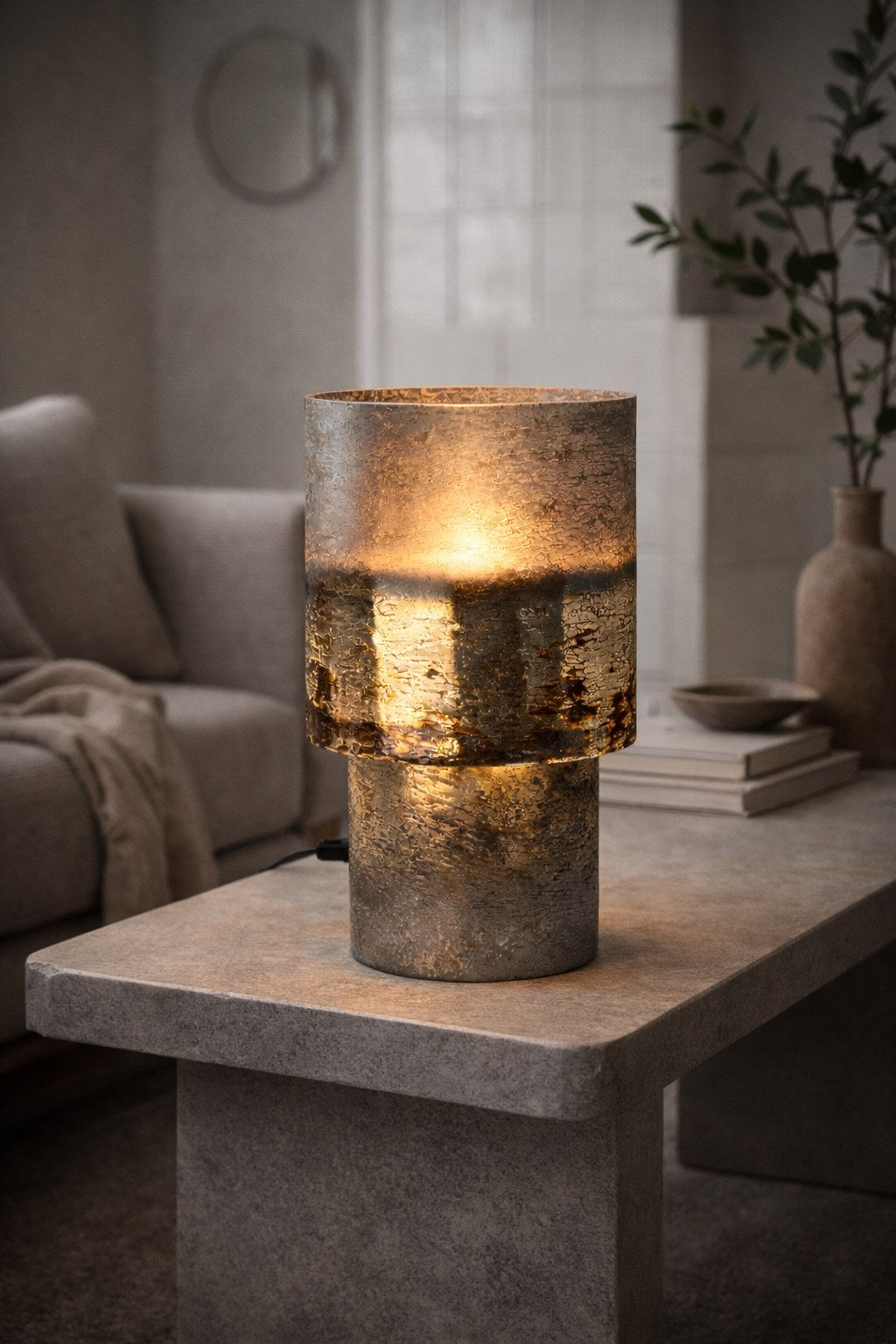 ELDOR Bordslampa, Silver