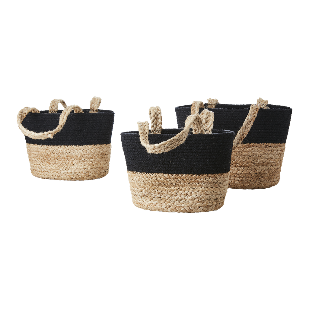 COLLECT Väska, set om 3, Natur/svart