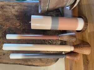 Ljus 3-pack 30cm Pine apple Gradient 19h