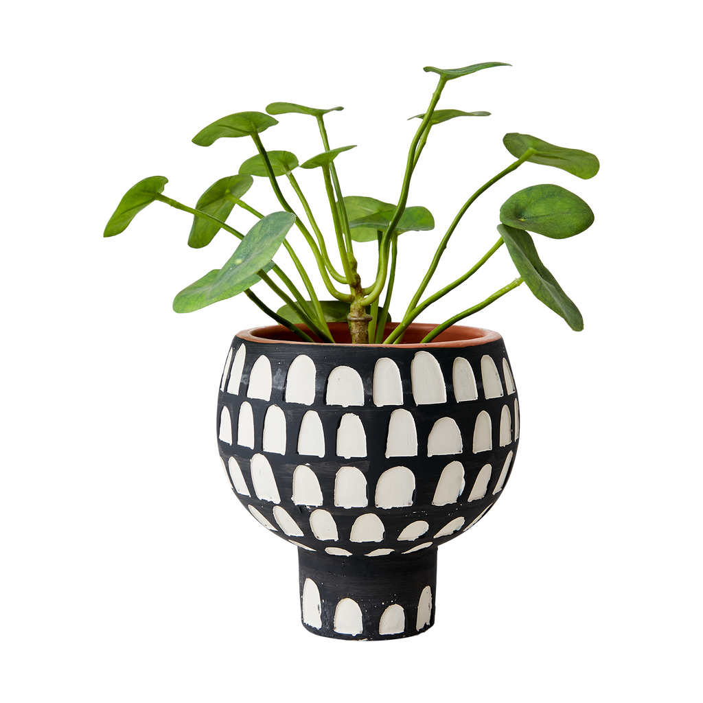 CAMILLE Kruka S, Svart/vit