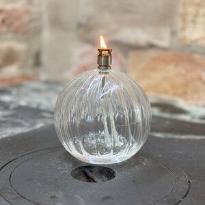 Oljelampa  Elegant klarglas 12cm