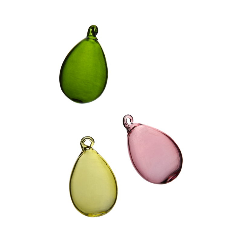 BUNNY Påskdekoration, 3-pack, Rosa/grön/gul