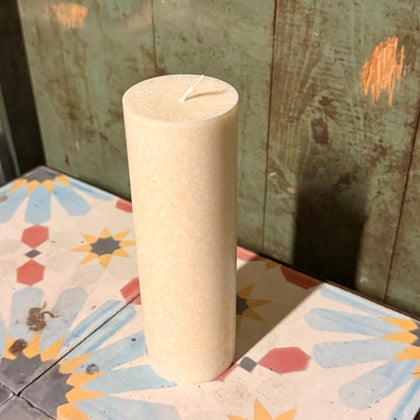 Olivvaxljus Ø6 cm – Vit, 18 cm