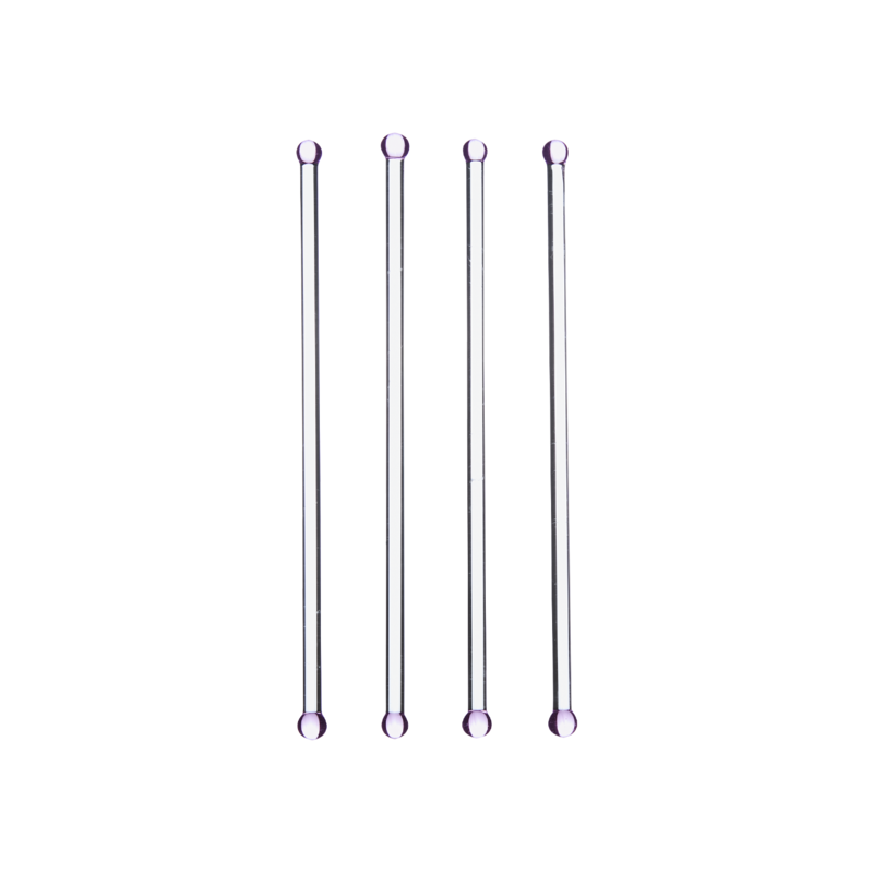 COCKTAIL Drinkpinne, 4-pack, Klar/rosa