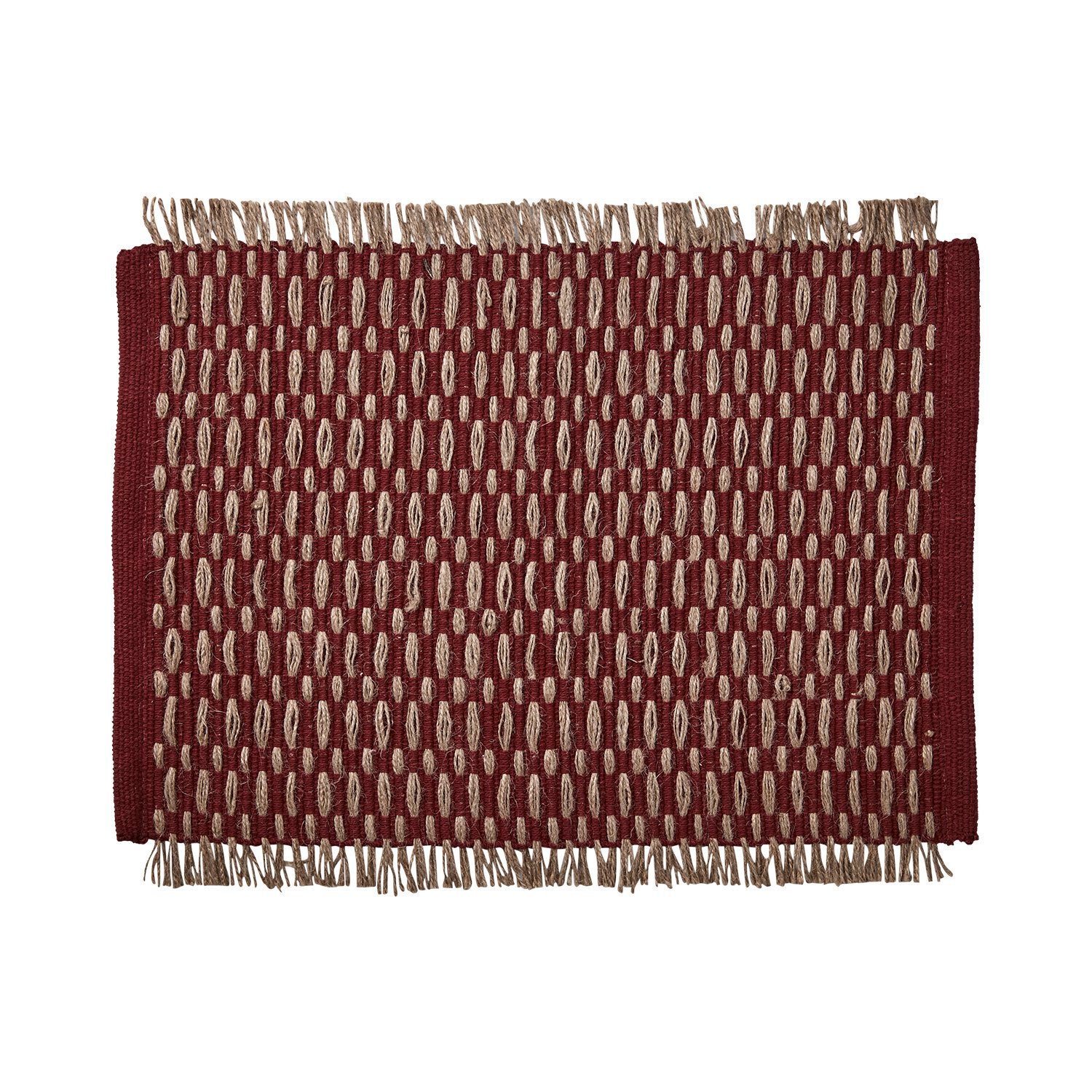 ELINA Tallriksunderlägg, Röd/natur