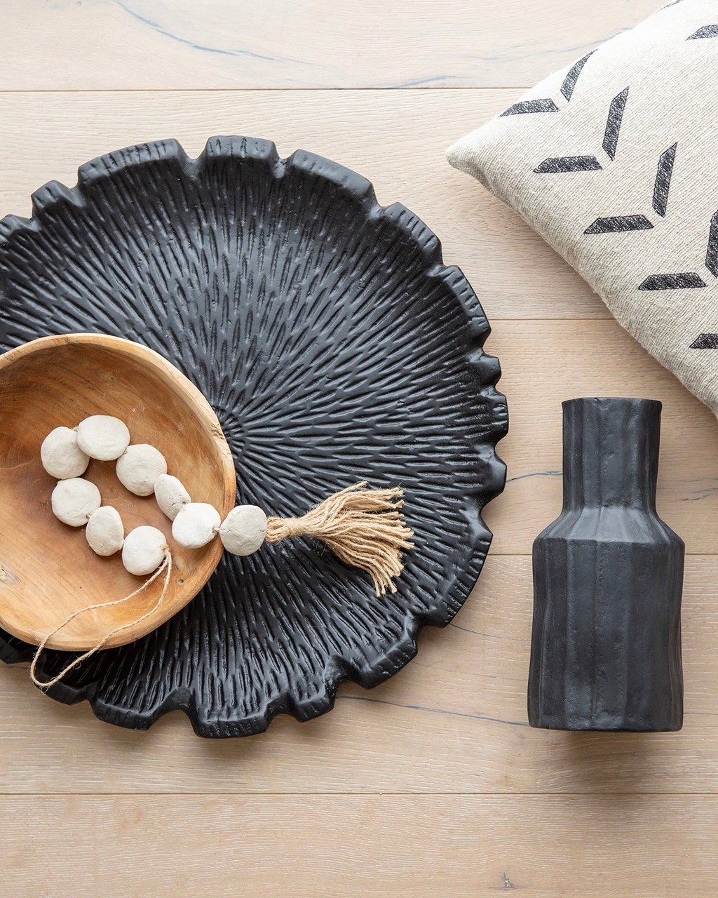 ATHENA Dekoration, Svart/natur