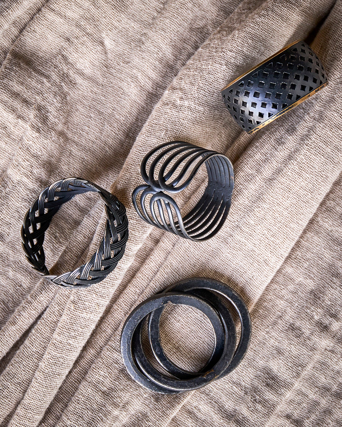 ODIN Servettring, set om 4, Svart