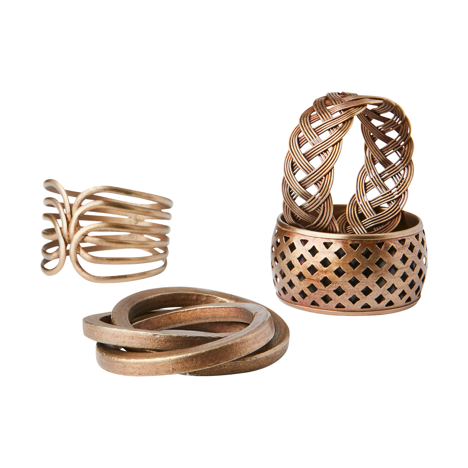 ODIN Servettring, set om 4, Mässingsfärgad