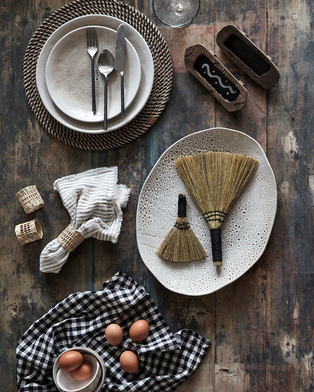 SUNNY Servettring, set om 4, Natur/rosa