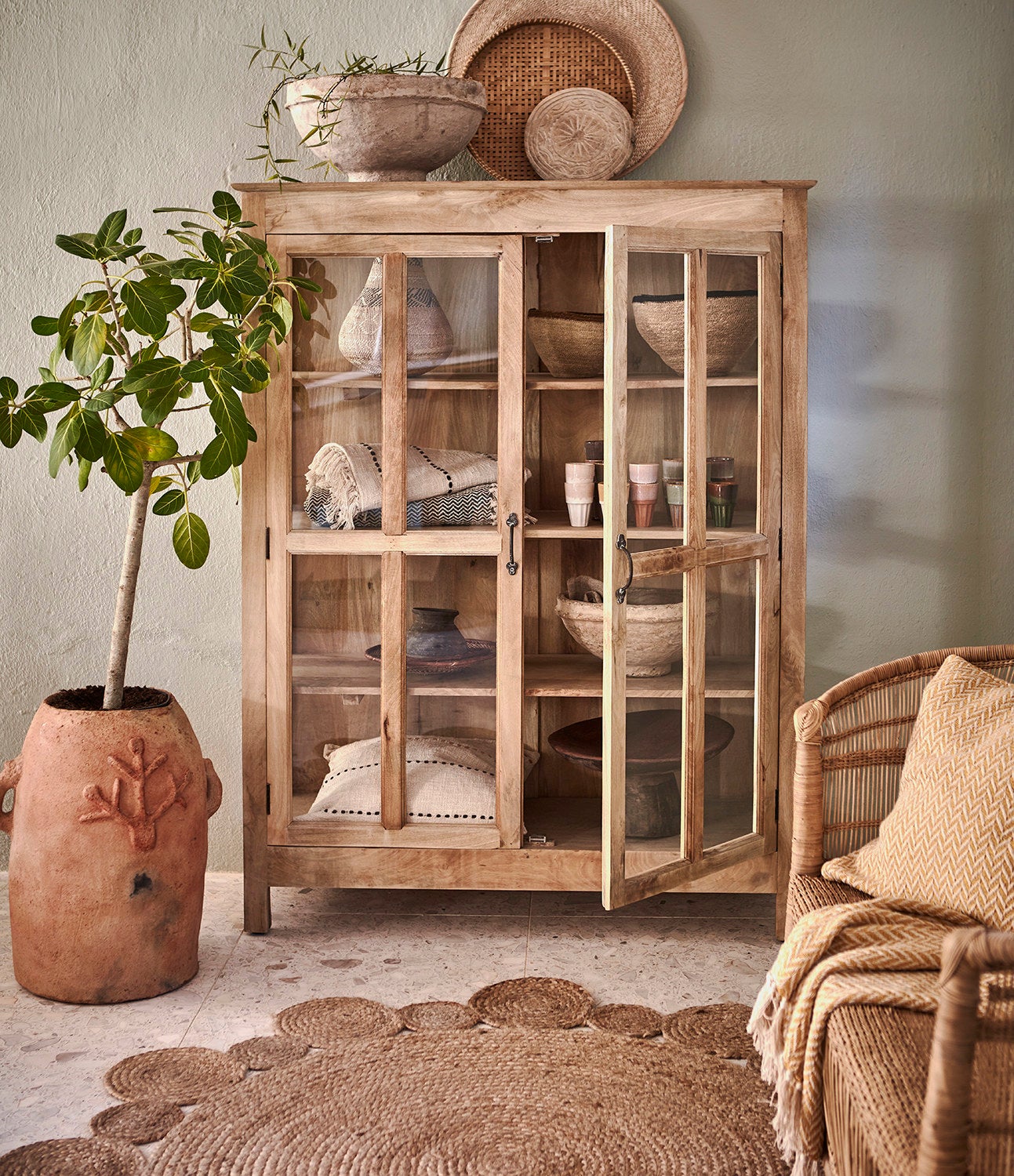 MAJA Kuddfodral, Elfenben/svart/senapsgul