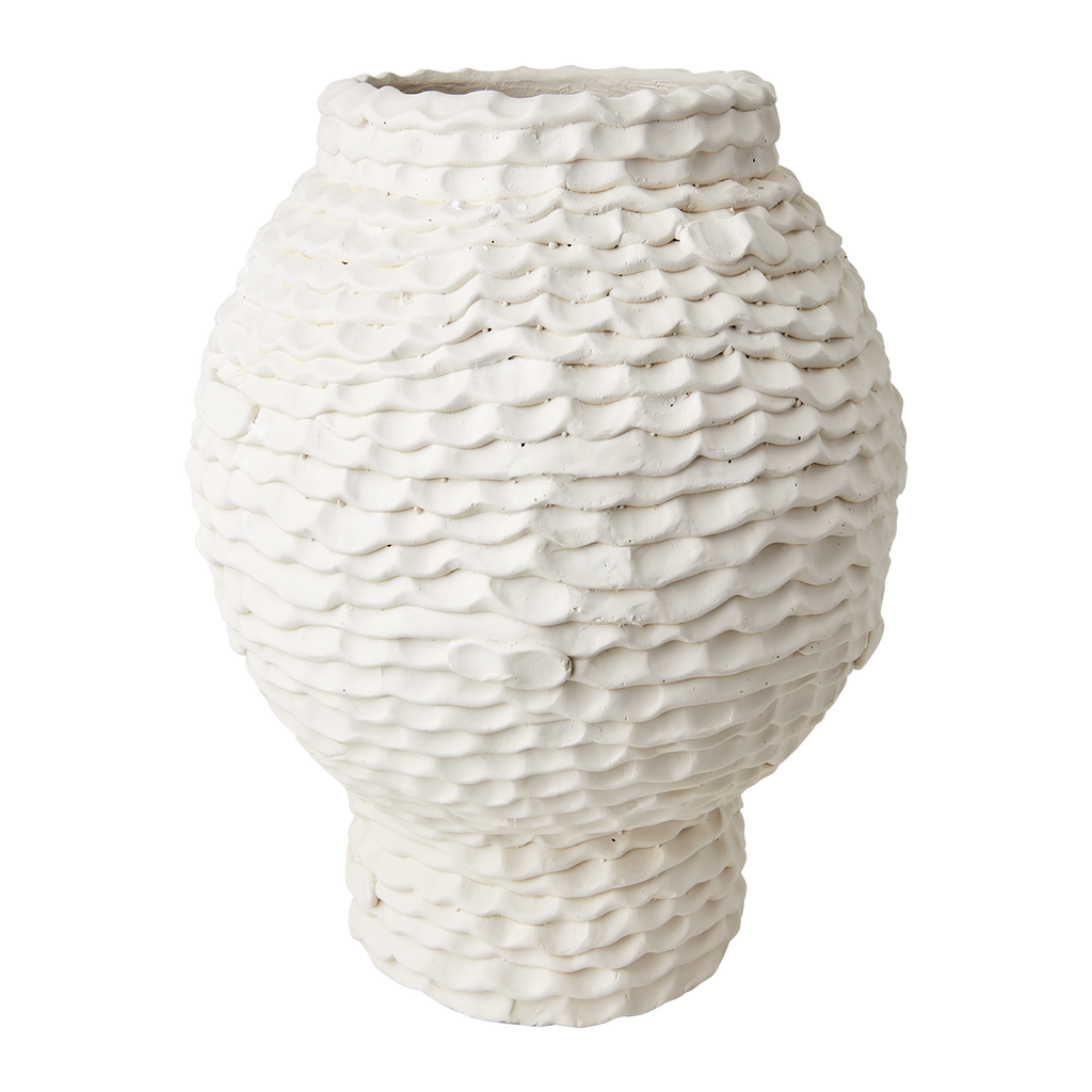 CREAM kruka L Ø31xH42 cm, elfenben