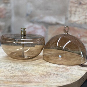 Oljelampa Champagne med lock 10cm