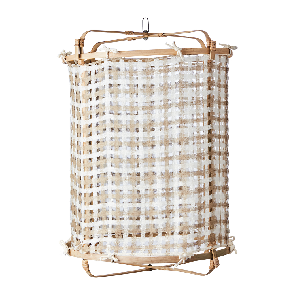 SHADE SIV Tyg till lampstomme L, Beige/vit