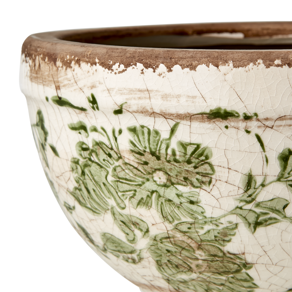 VICTORIA Kruka S, Vit/grön