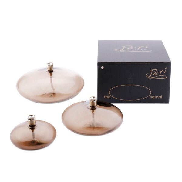 Oljelampa  Disk Champagne 18cm