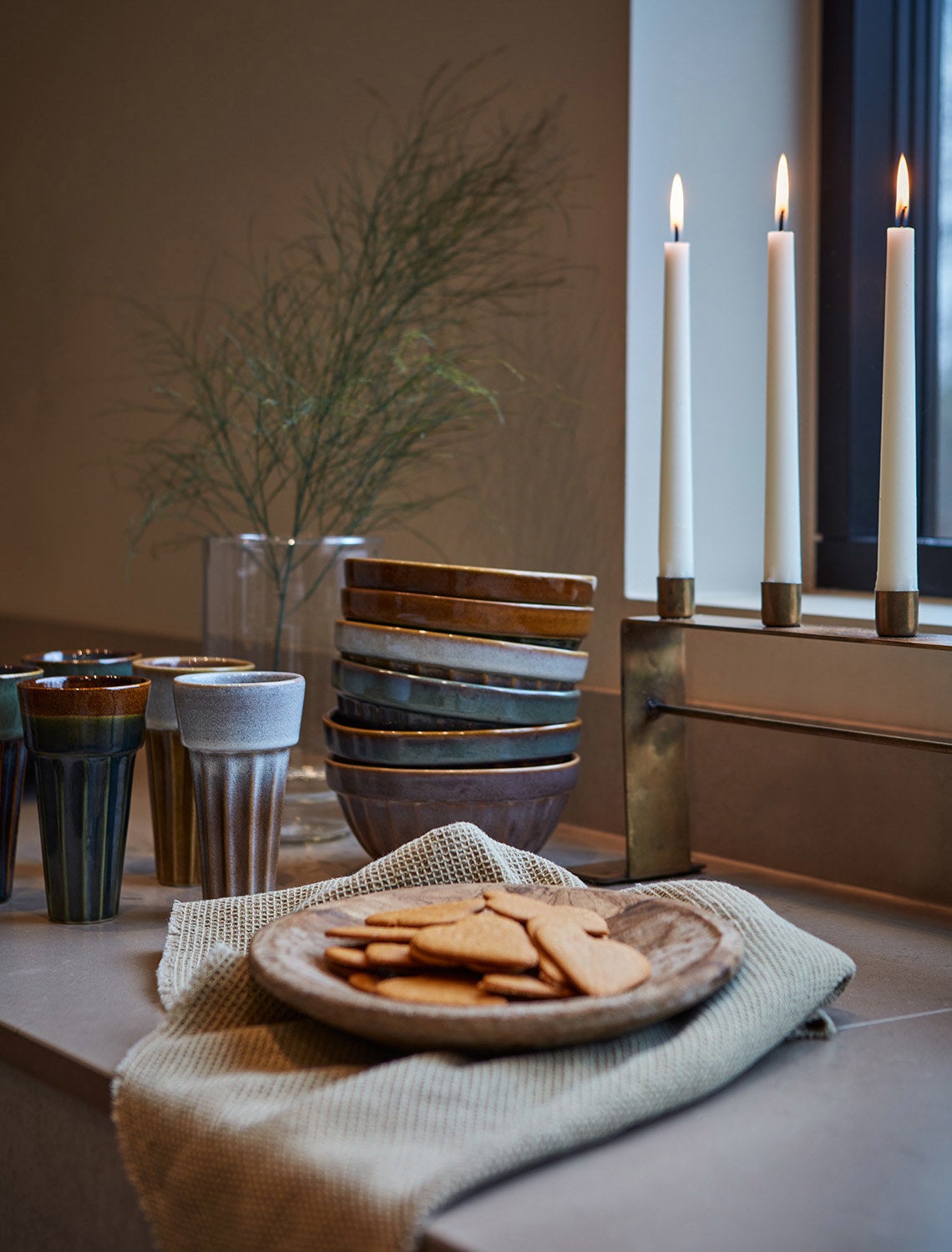 COSTA Skål S, Brun/flerfärgad