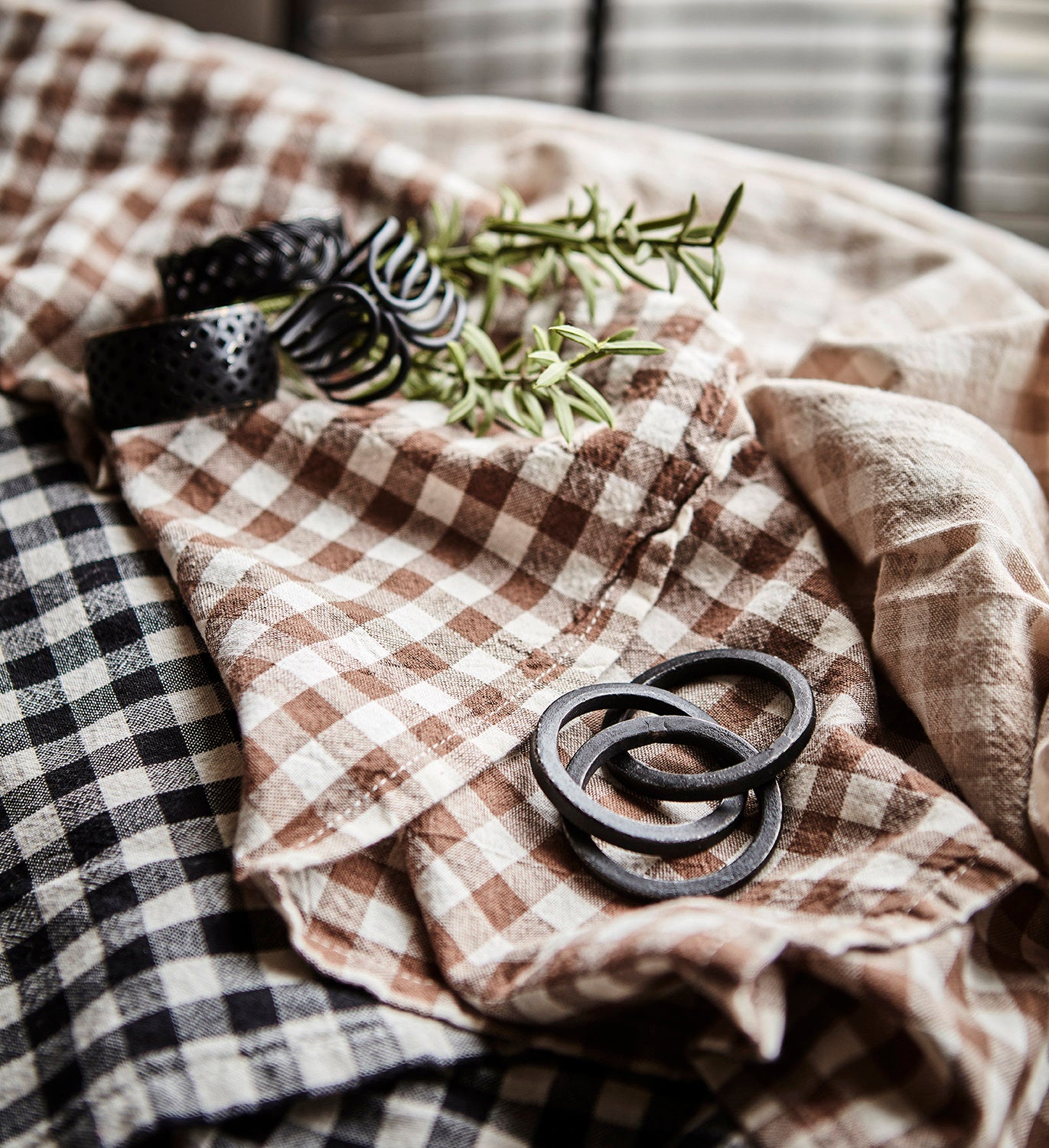 ELSA Kökshandduk, 3-pack, Beige/vit