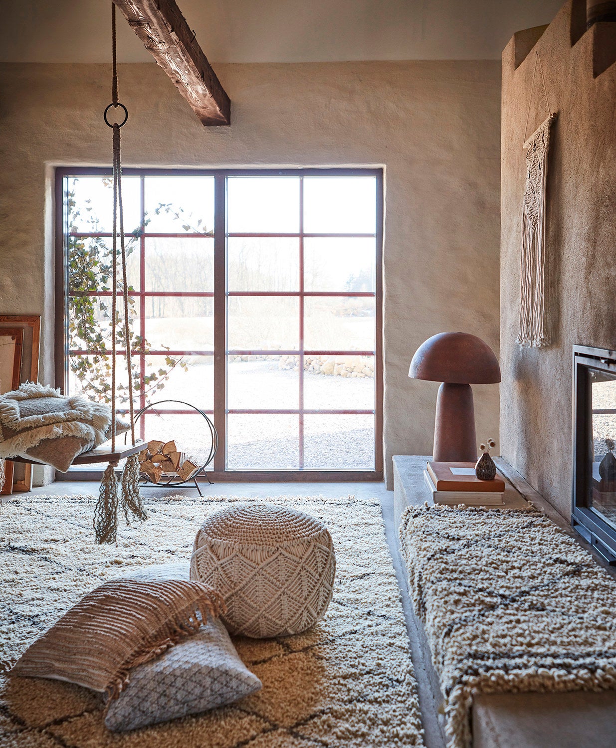 JUNI Sittpuff, Natur/elfenben