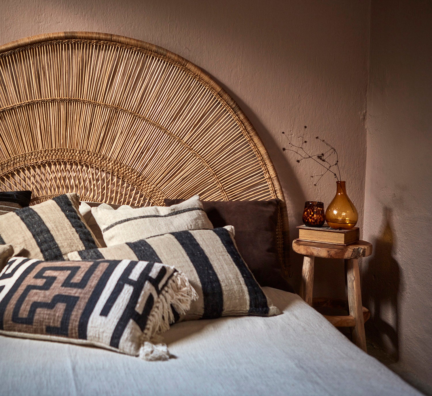 FERNANDO Kuddfodral, Natur/svart/rost