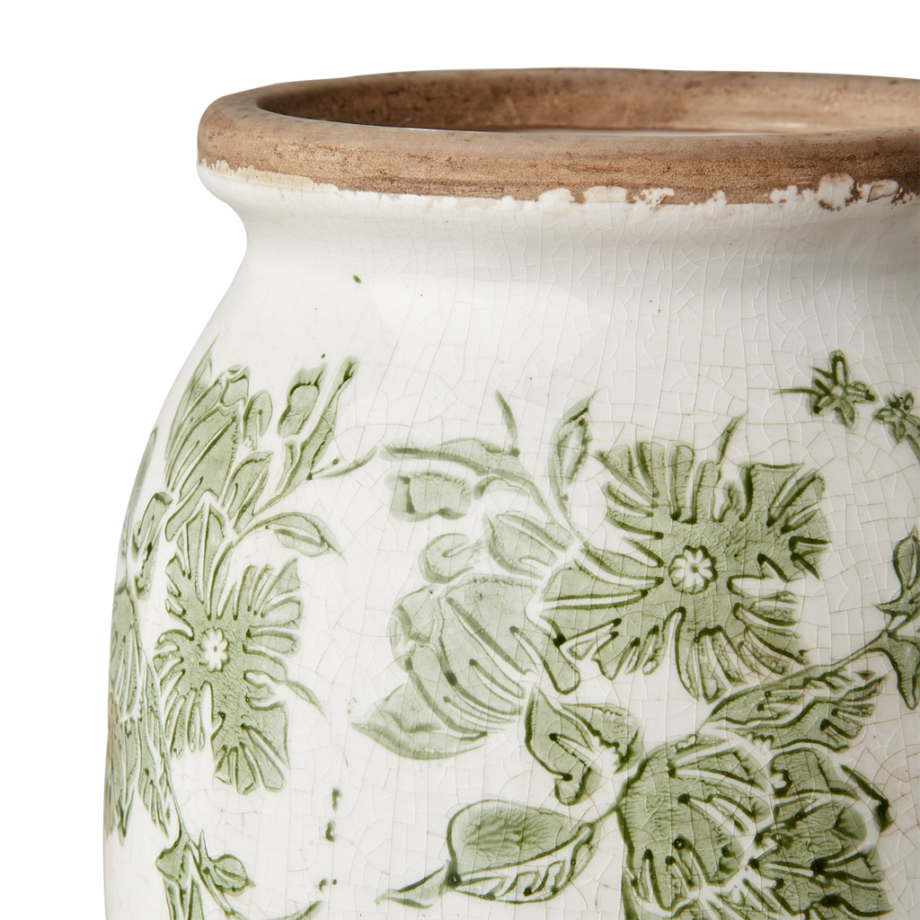 VICTORIA Urna M, Vit/grön